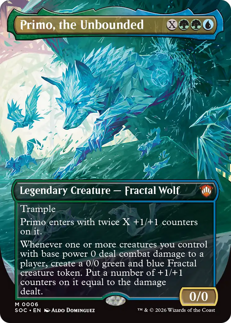 Primo, the Unbounded (Borderless) [Secrets of Strixhaven Commander] Foil
