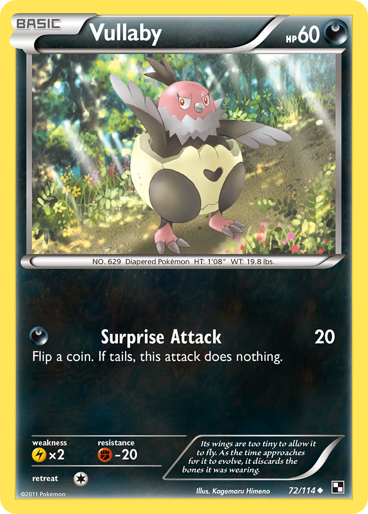 Vullaby (72/114) [Black & White: Base Set] Reverse Holofoil