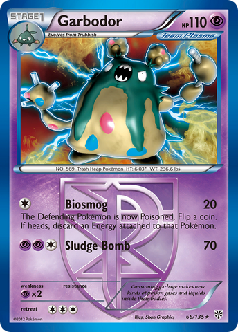 Garbodor (66/135) [Black & White: Plasma Storm] Reverse Holofoil