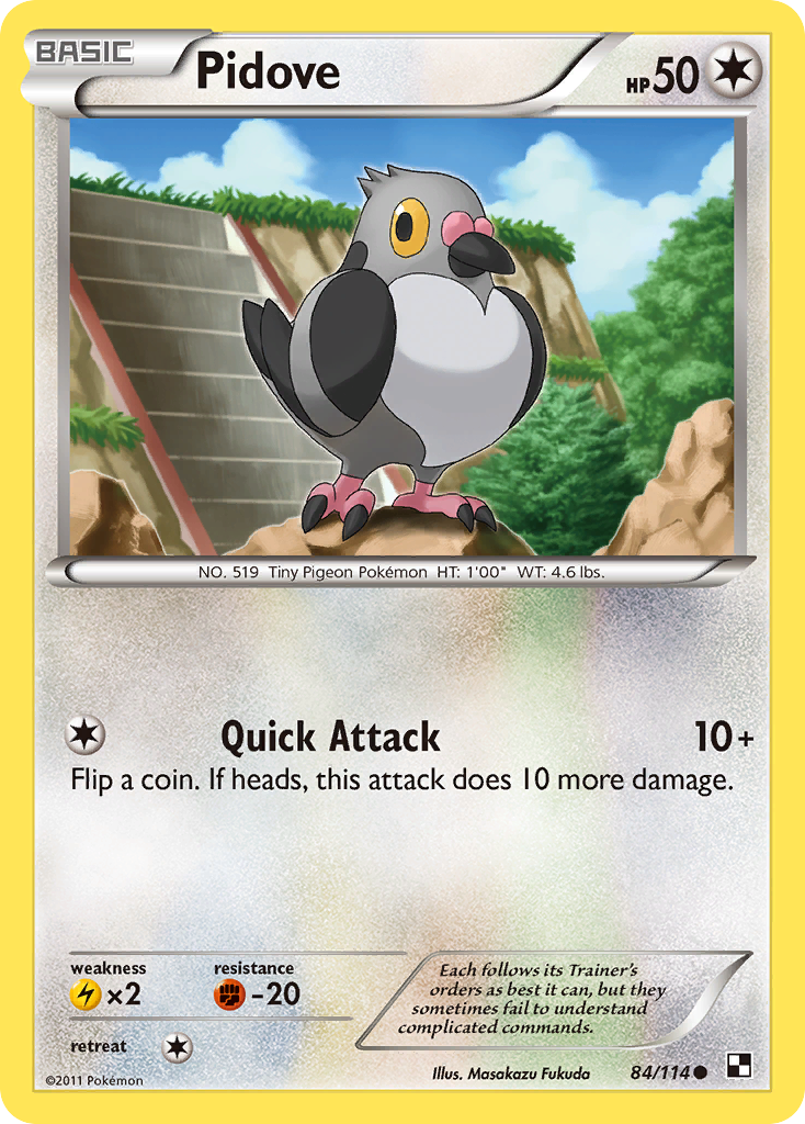 Pidove (84/114) [Black & White: Base Set] Reverse Holofoil