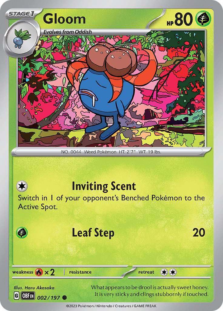 Gloom (002/197) [Scarlet & Violet: Obsidian Flames] Reverse Holofoil