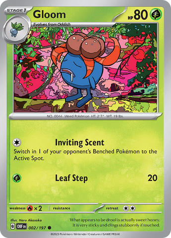 Gloom (002/197) [Scarlet & Violet: Obsidian Flames] Reverse Holofoil