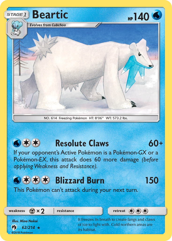 Beartic (62/214) [Sun & Moon: Lost Thunder] Reverse Holofoil