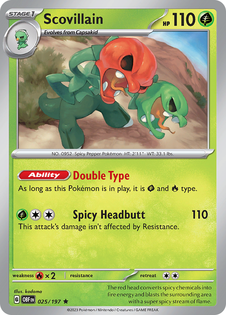 Scovillain (025/197) [Scarlet & Violet: Obsidian Flames] Reverse Holofoil
