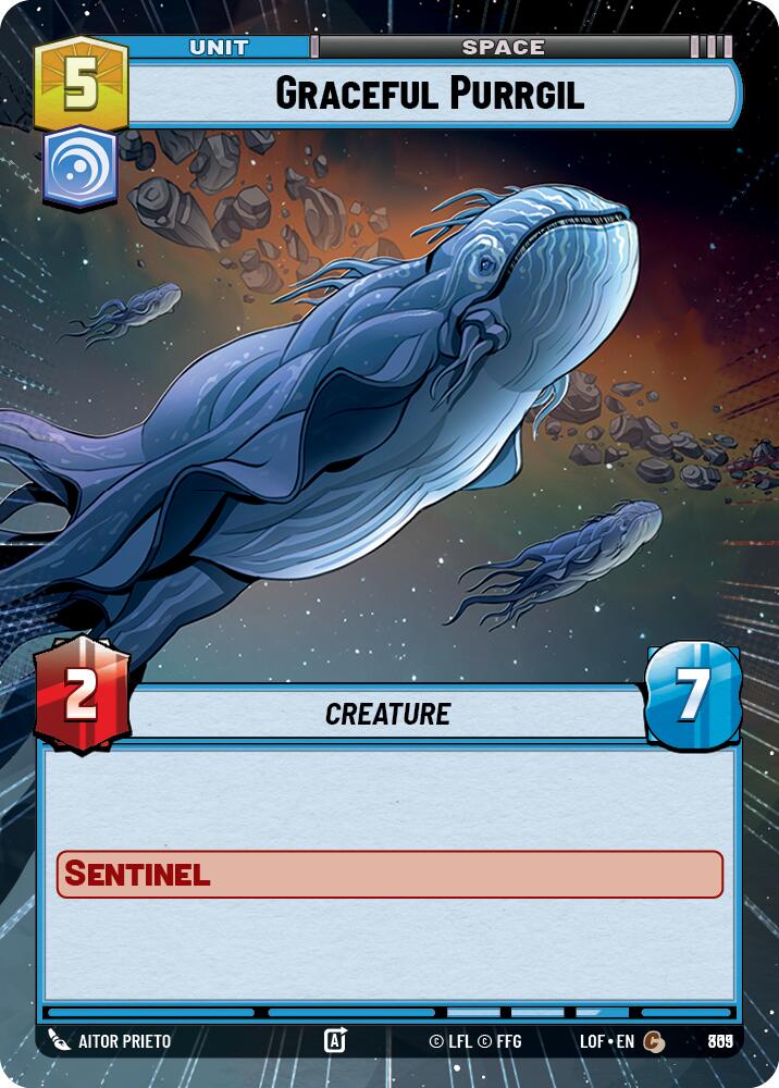 Graceful Purrgil (809) (Hyperspace Foil) (809) [Legends of the Force]