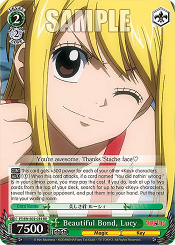 Beautiful Bond, Lucy (FT/EN-S02-034 R RE) [Fairy Tail Chronicle Set]