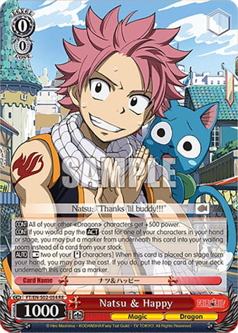 Natsu & Happy (FT/EN-S02-054 R RE) [Fairy Tail Chronicle Set]