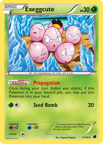 Exeggcute (4/116) [Black & White: Plasma Freeze] Reverse Holofoil