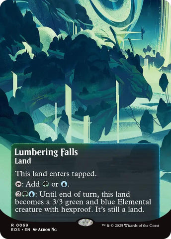 Lumbering Falls (0069) (Borderless) [Edge of Eternities: Stellar Sights] Foil