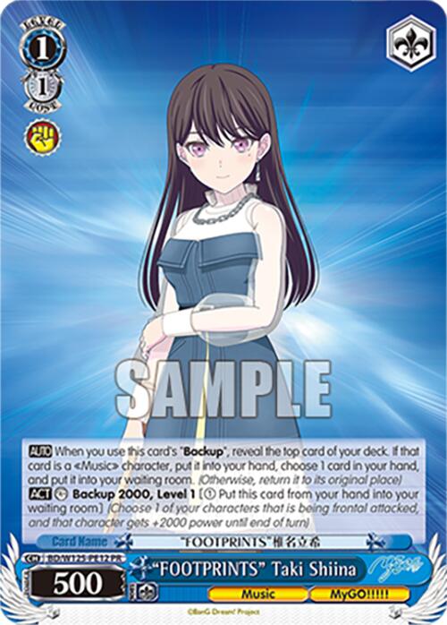 FOOTPRINTS Taki Shiina (PR) (BD/W125-PE12) [MyGO!!!!! x Ave Mujica]