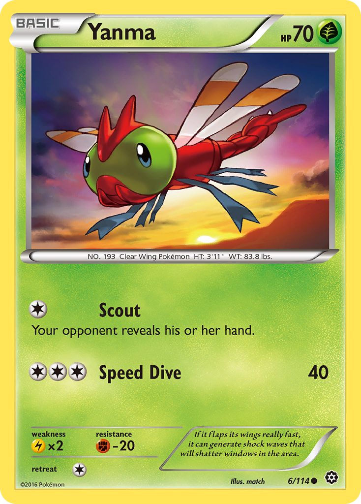 Yanma (6/114) [XY: Steam Siege] Reverse Holofoil