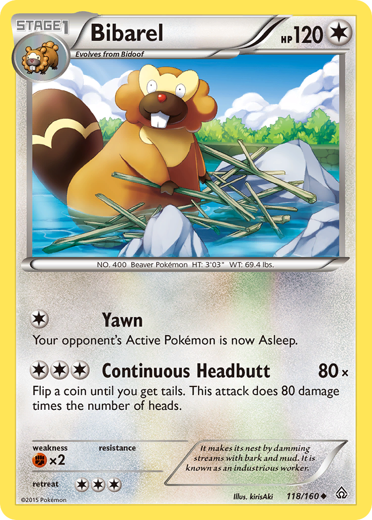 Bibarel (118/160) [XY: Primal Clash] Reverse Holofoil