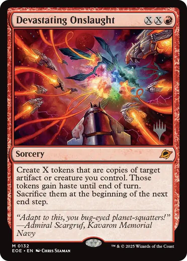 Devastating Onslaught [Edge of Eternities Promo Pack] Foil