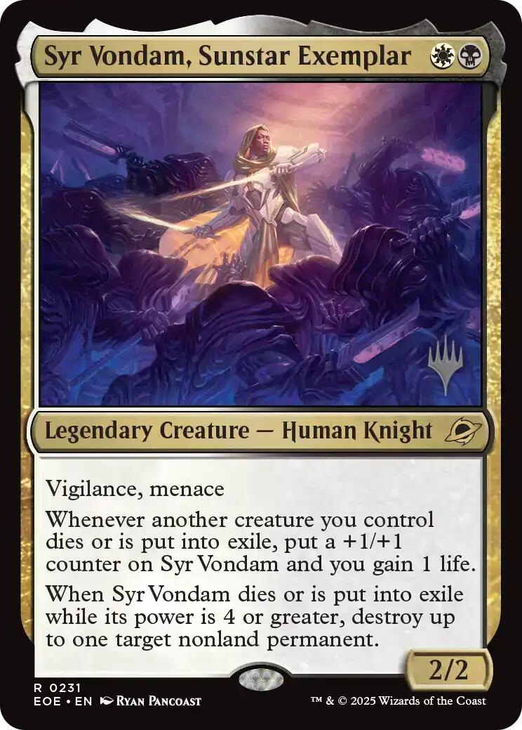 Syr Vondam, Sunstar Exemplar [Edge of Eternities Promo Pack] Foil