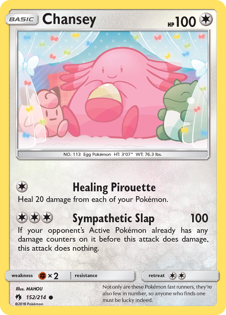 Chansey (152/214) [Sun & Moon: Lost Thunder] Reverse Holofoil