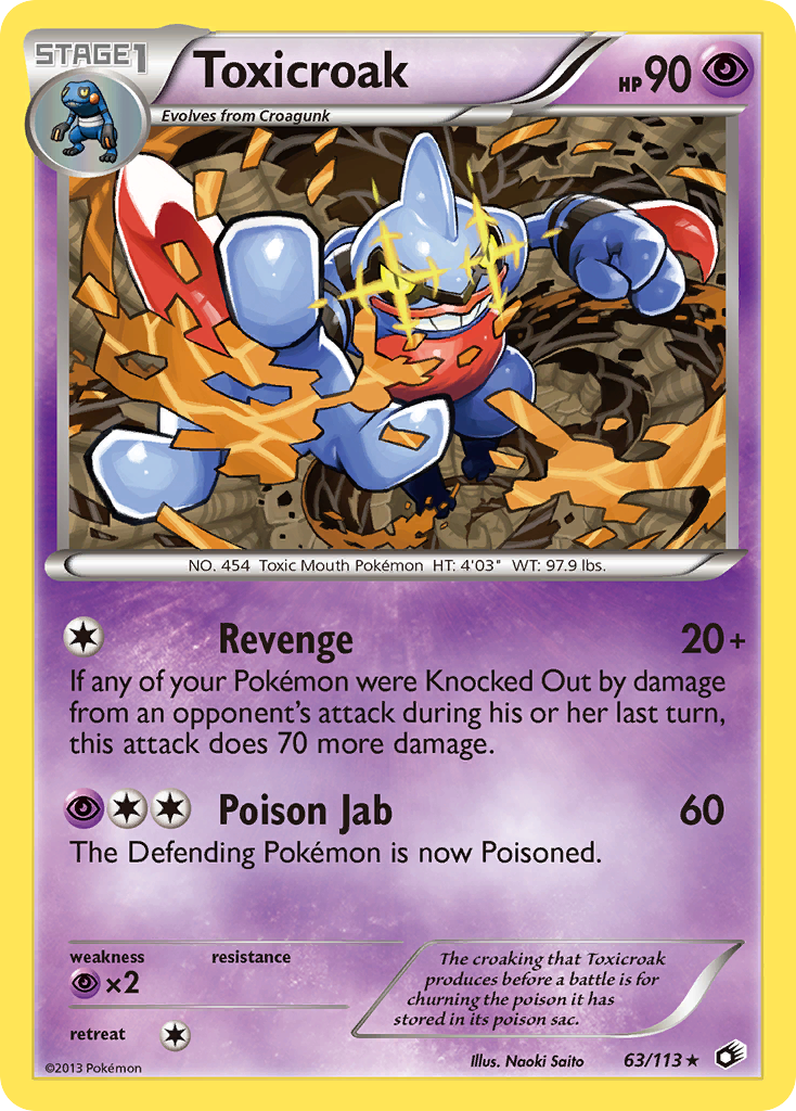 Toxicroak (63/113) [Black & White: Legendary Treasures] Reverse Holofoil