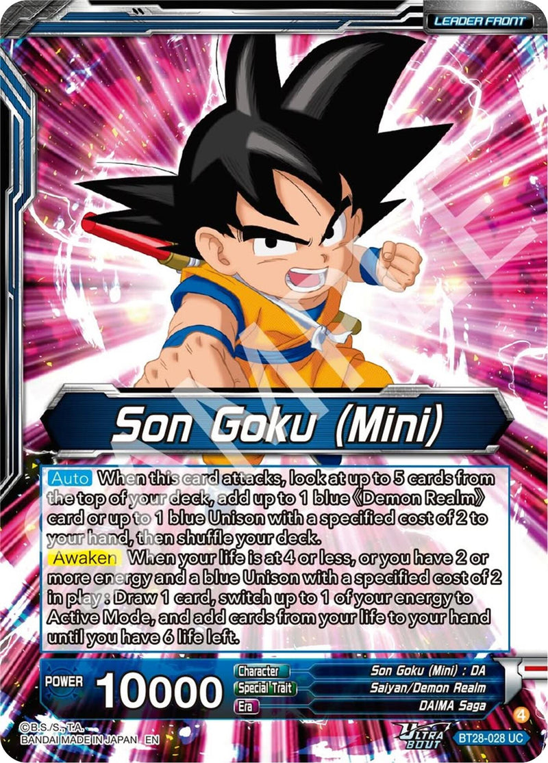 Son Goku (Mini) // SS Son Goku (Mini), New Adventure (BT28-028) [Prismatic Clash] Parallel Foil