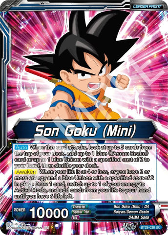 Son Goku (Mini) // SS Son Goku (Mini), New Adventure (BT28-028) [Prismatic Clash] Parallel Foil