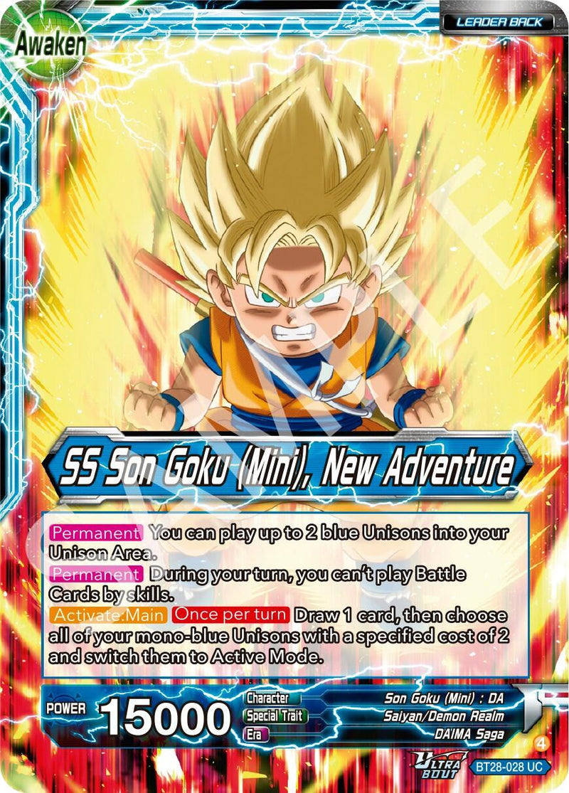 Son Goku (Mini) // SS Son Goku (Mini), New Adventure (BT28-028) [Prismatic Clash] Parallel Foil