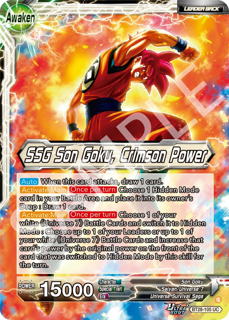 Son Goku // SSG Son Goku, Crimson Power (BT28-105) [Prismatic Clash] Parallel Foil