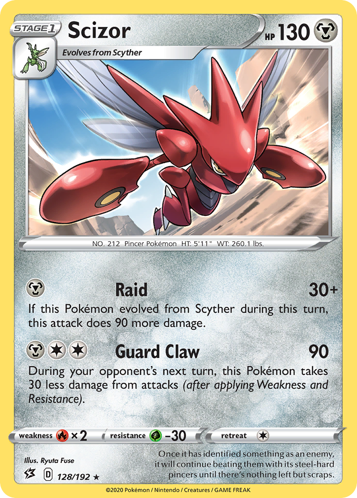 Scizor (128/192) [Sword & Shield: Rebel Clash] Reverse Holofoil
