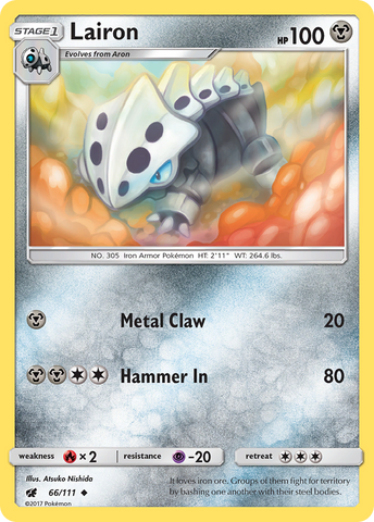 Lairon (66/111) [Sun & Moon: Crimson Invasion] Reverse Holofoil