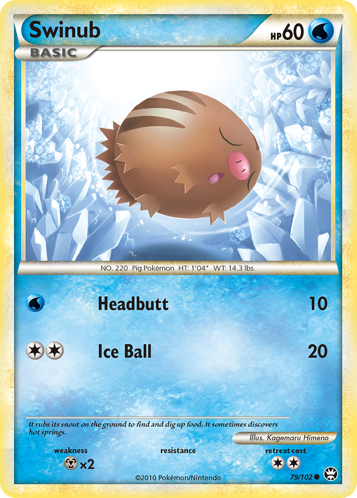 Swinub (79/102) [HeartGold & SoulSilver: Triumphant] Reverse Holofoil