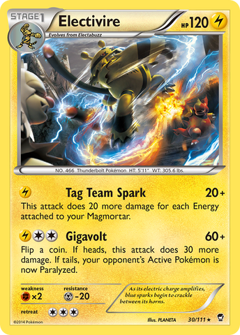 Electivire (30/111) [XY: Furious Fists] Reverse Holofoil
