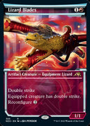 Lizard Blades (Showcase Soft Glow) [Kamigawa: Neon Dynasty] Foil