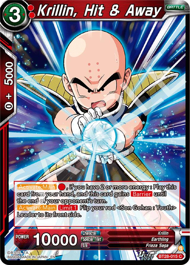 Krillin, Hit & Away (BT28-015) [Prismatic Clash] Parallel Foil