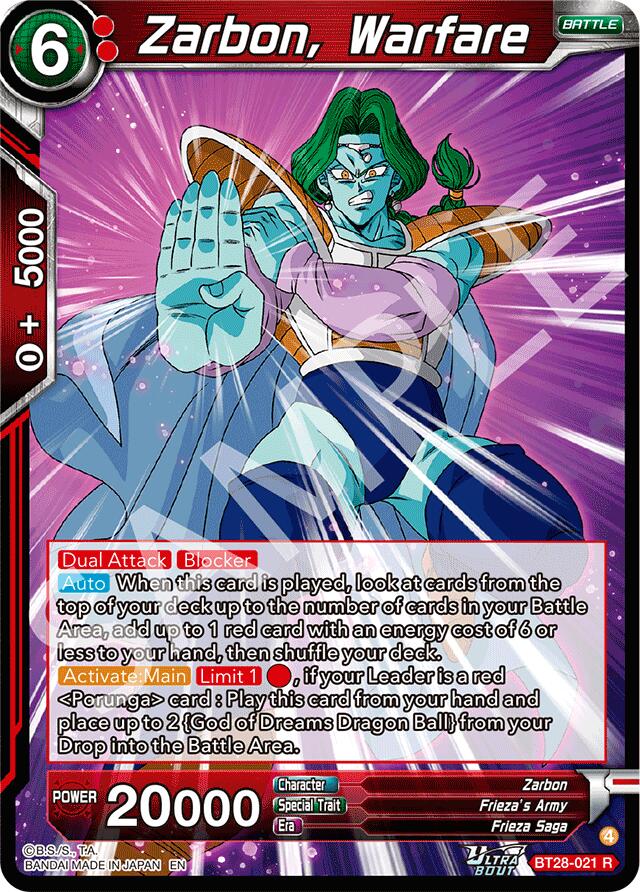 Zarbon, Warfare (BT28-021) [Prismatic Clash] Parallel Foil