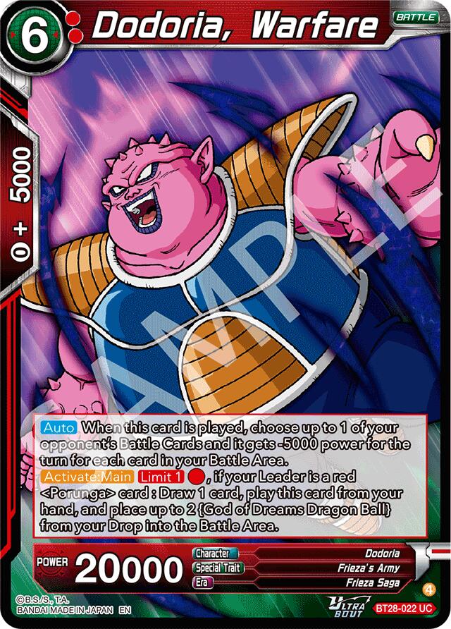 Dodoria, Warfare (BT28-022) [Prismatic Clash] Parallel Foil