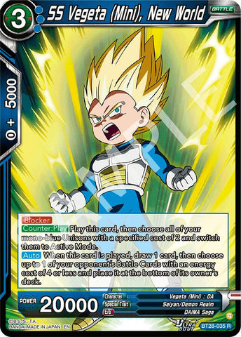 SS Vegeta (Mini), New World (BT28-035) [Prismatic Clash] Parallel Foil