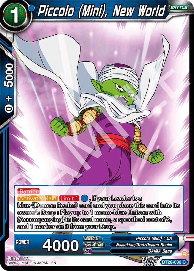 Piccolo (Mini), New World (BT28-036) [Prismatic Clash] Parallel Foil