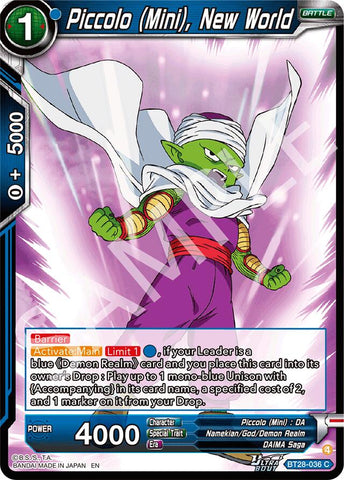 Piccolo (Mini), New World (BT28-036) [Prismatic Clash] Parallel Foil