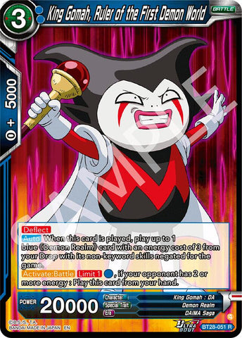 King Gomah, Ruler of the First Demon World (BT28-051) [Prismatic Clash] Parallel Foil