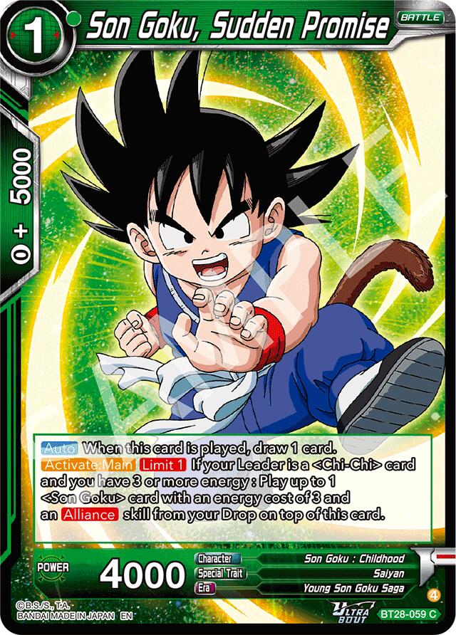Son Goku, Sudden Promise (BT28-059) [Prismatic Clash] Parallel Foil