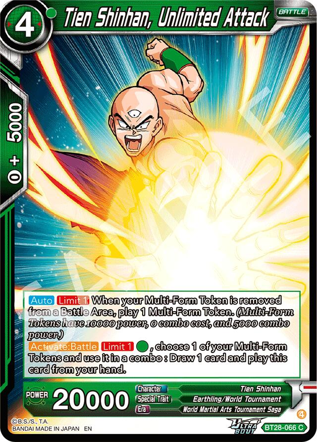 Tien Shinhan, Unlimited Attack (BT28-066) [Prismatic Clash] Parallel Foil