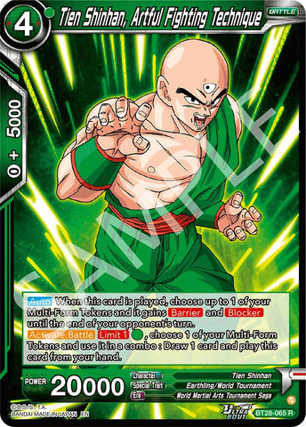 Tien Shinhan, Artful Fighting Technique (BT28-065) [Prismatic Clash] Parallel Foil