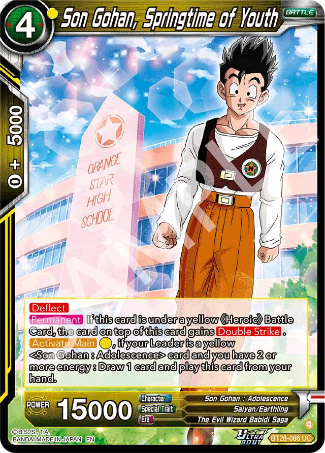 Son Gohan, Springtime of Youth (BT28-086) [Prismatic Clash] Parallel Foil