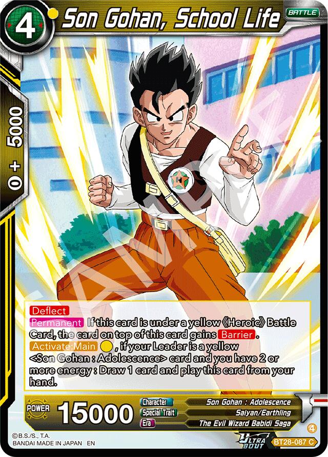 Son Gohan, School Life (BT28-087) [Prismatic Clash] Parallel Foil