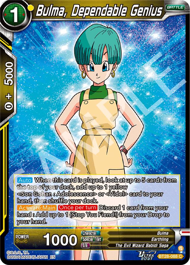 Bulma, Dependable Genius (BT28-088) [Prismatic Clash] Parallel Foil