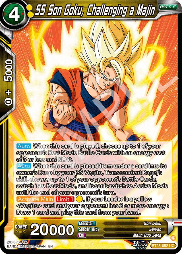 SS Son Goku, Challenging a Majin (BT28-092) [Prismatic Clash] Parallel Foil
