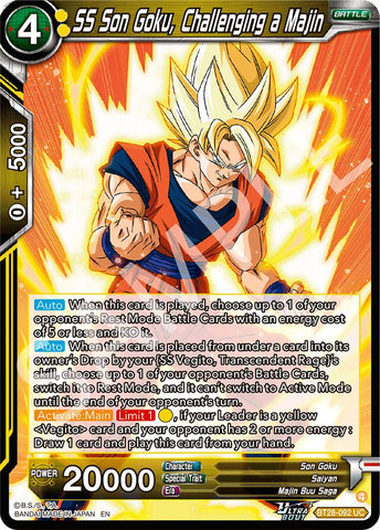 SS Son Goku, Challenging a Majin (BT28-092) [Prismatic Clash] Parallel Foil