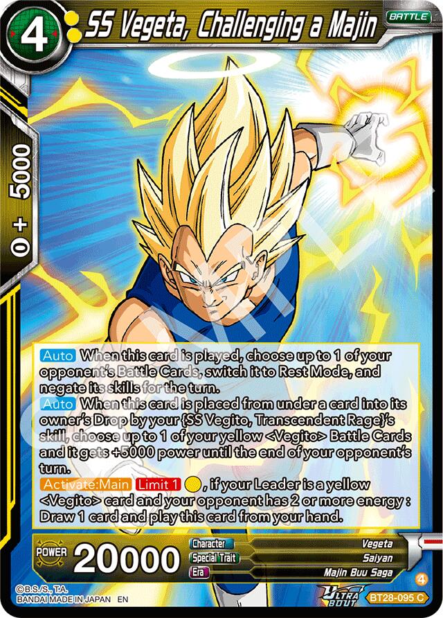 SS Vegeta, Challenging a Majin (BT28-095) [Prismatic Clash] Parallel Foil