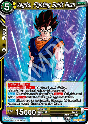 Vegito, Fighting Spirit Rush (BT28-099) [Prismatic Clash] Parallel Foil