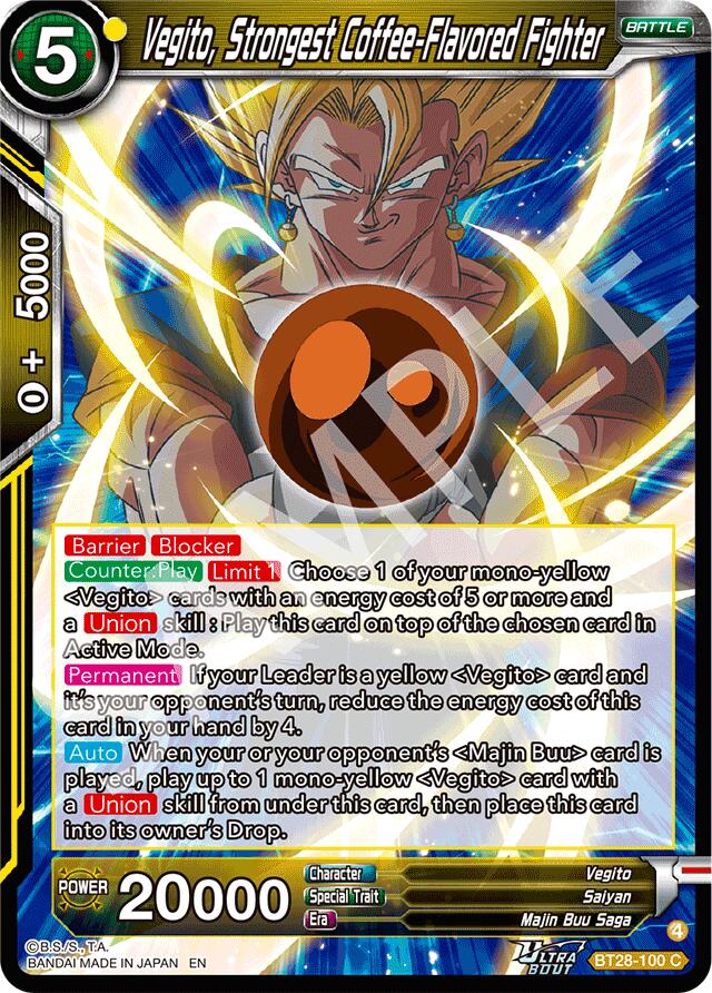 Vegito, Strongest Coffee-Flavored Fighter (BT28-100) [Prismatic Clash] Parallel Foil