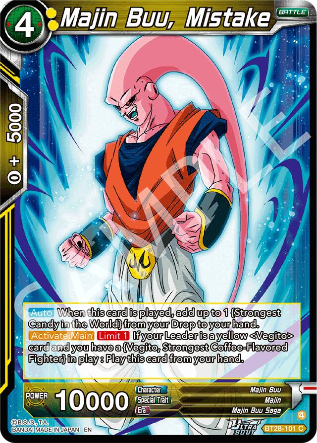 Majin Buu, Mistake (BT28-101) [Prismatic Clash] Parallel Foil