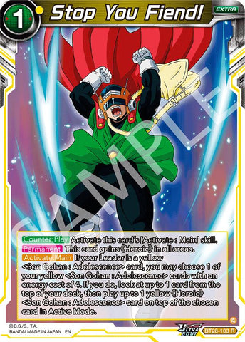Stop You Fiend! (BT28-103) [Prismatic Clash] Parallel Foil