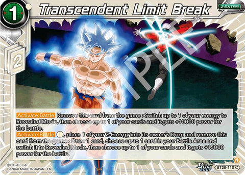 Transcendent Limit Break (BT28-110) [Prismatic Clash] Parallel Foil